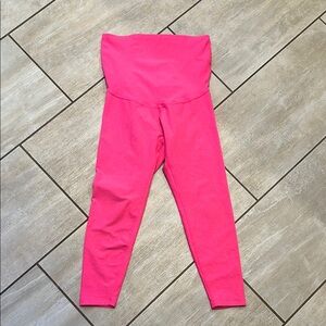 Beyond Yoga maternity Spacedye Caught In The Midi High Waisted leggings pink